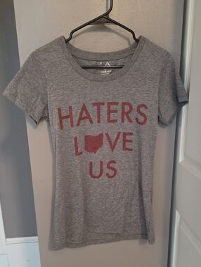 Gray Ohio 'HATERS LOVE US' Graphic Tee